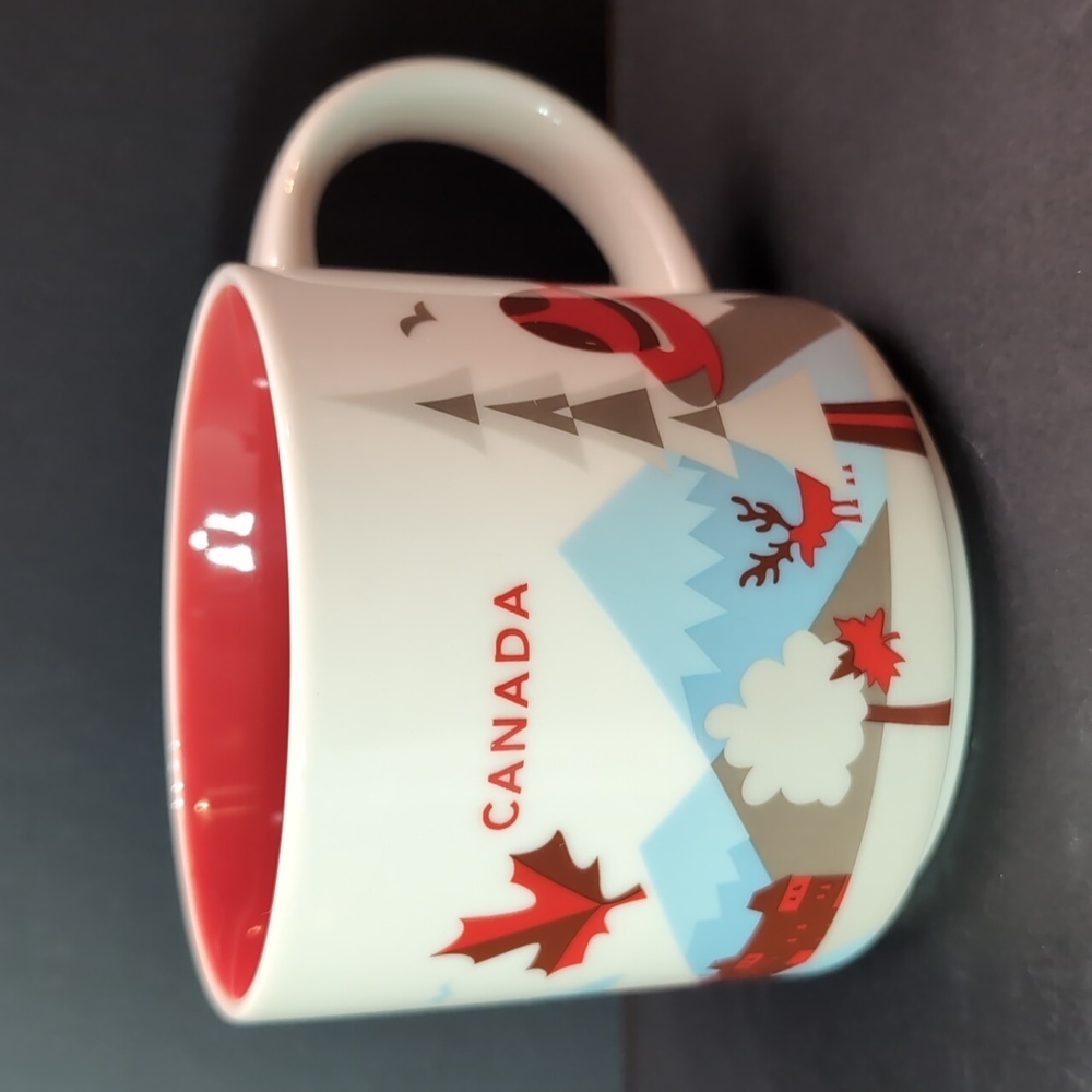Starbucks You are Here Collection Canada Red/White Ceramic Mug.